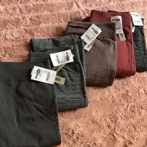 Five pairs of fleece lined leggings
